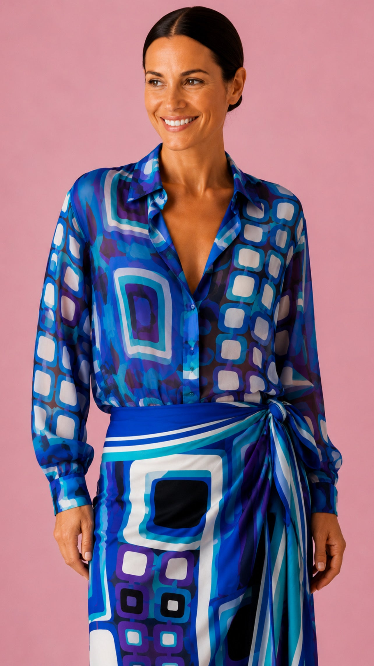 CAMICIA FANTASIA BLU