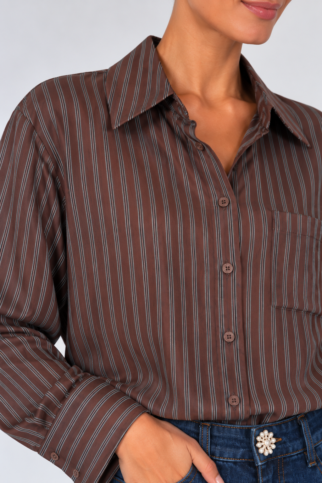 HAVE ONE CAMICIA RIGA BLU