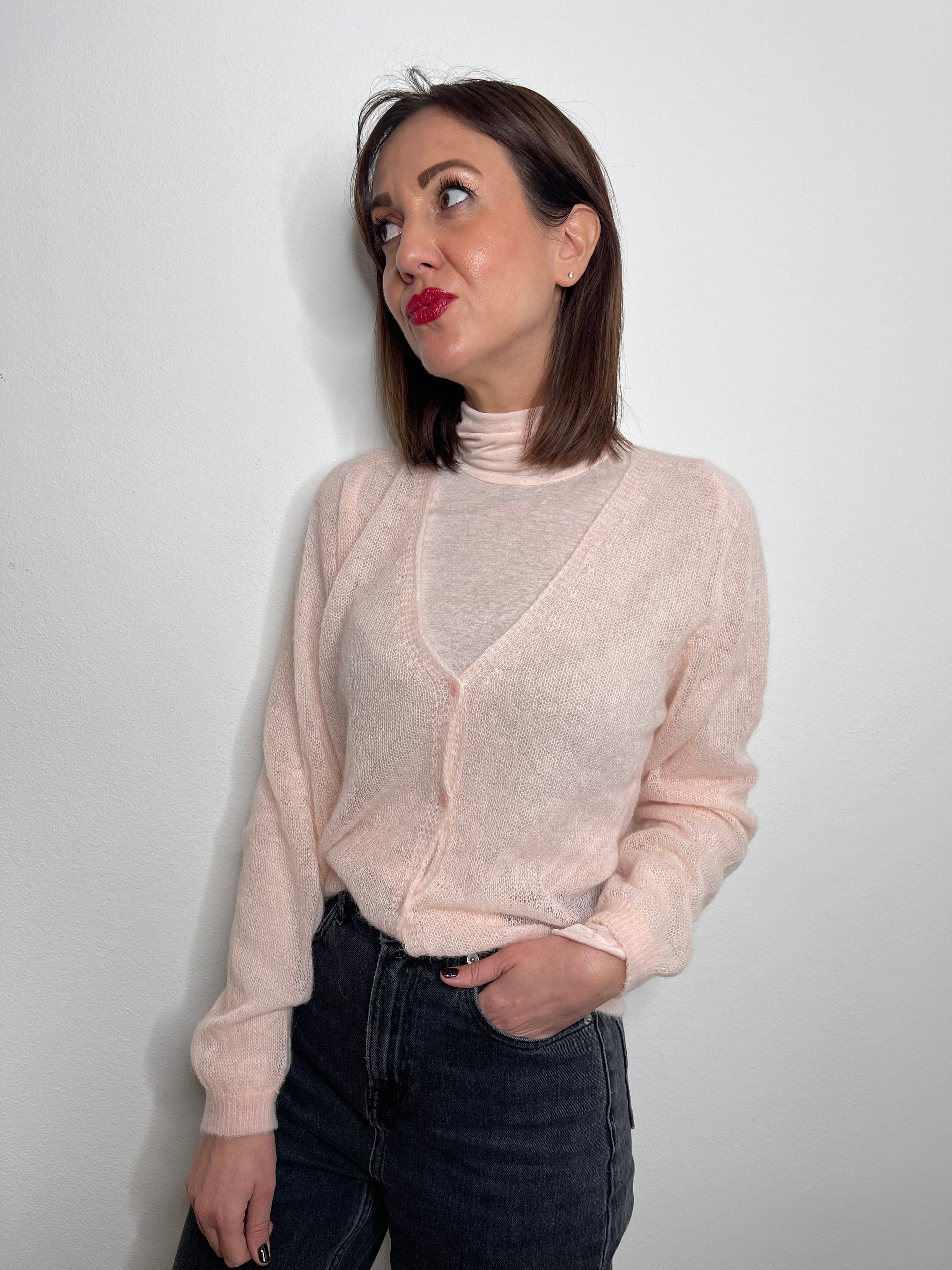 TENSIONE IN CARDIGAN SORBETTO