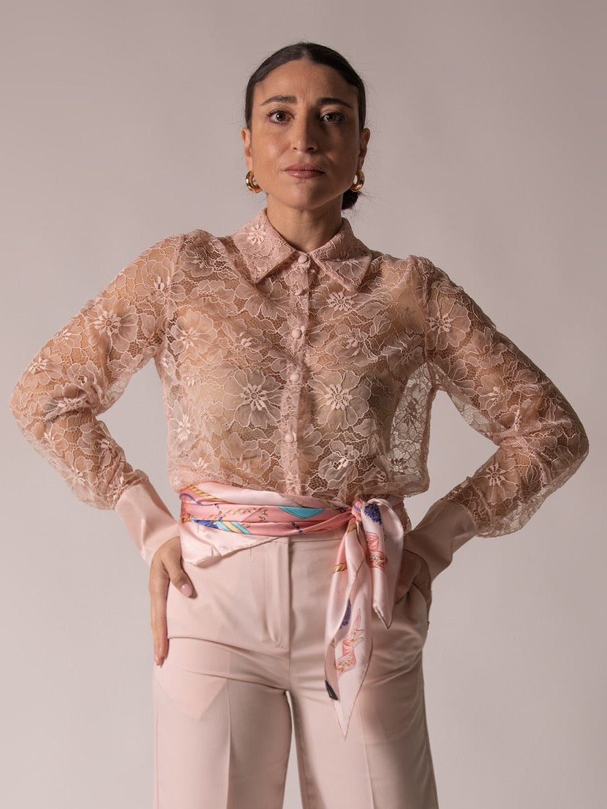 LUMINA CAMICIA PIZZO