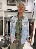 Giacca jeans strass