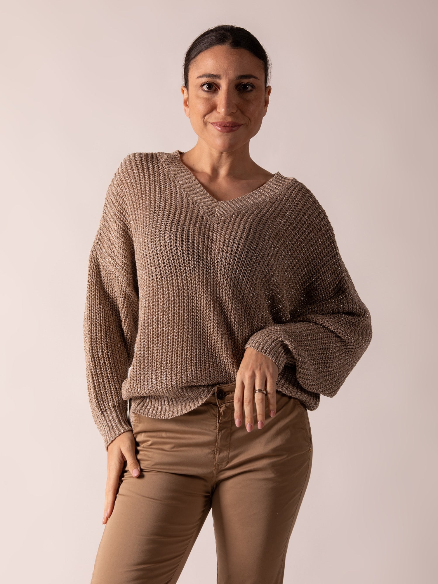 SUSY MIX MAGLIA LUREX SCOLLO V