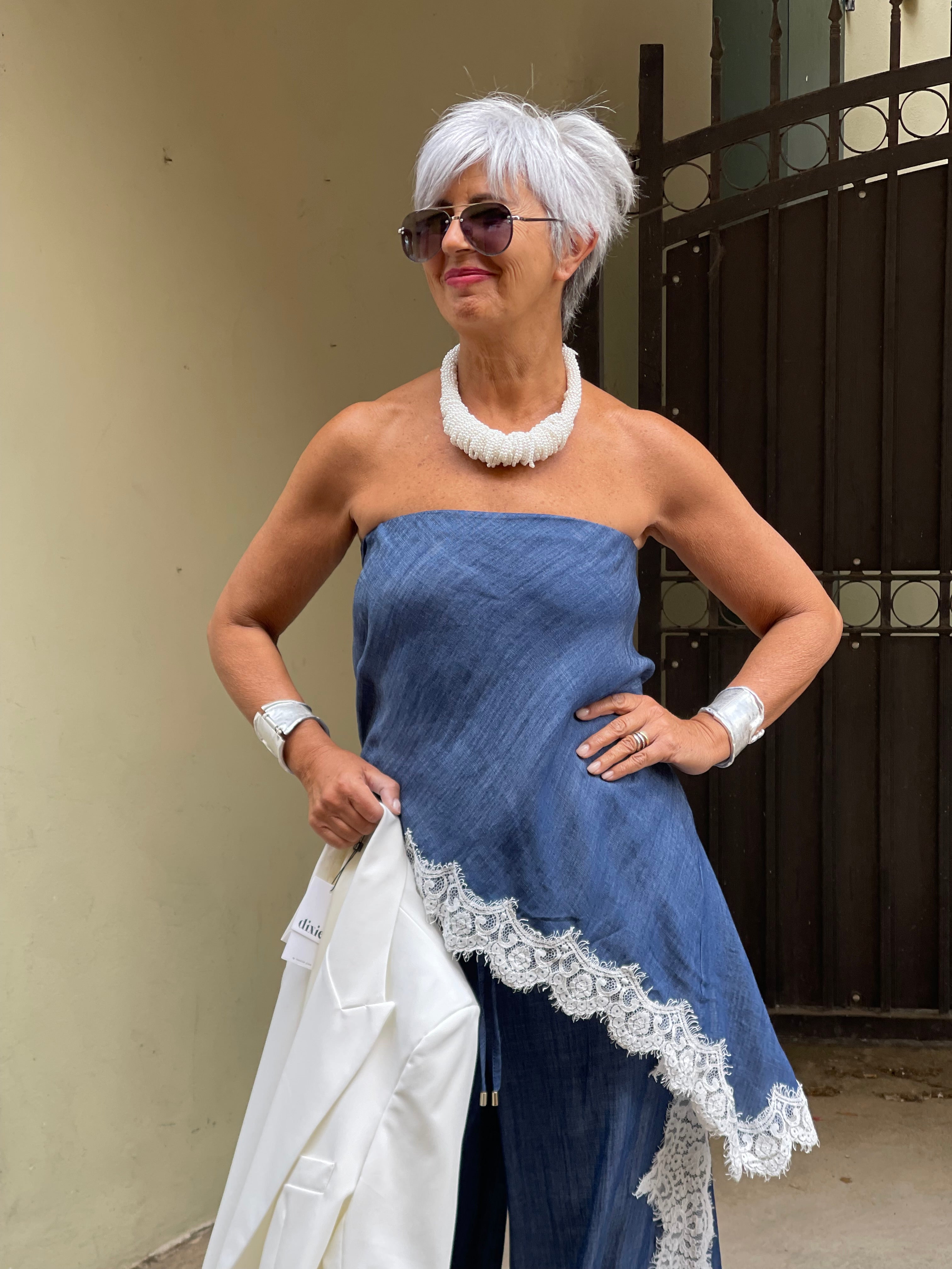 MOTEL TOP JEANS PIZZO