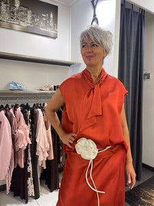 Camicia satin nastro