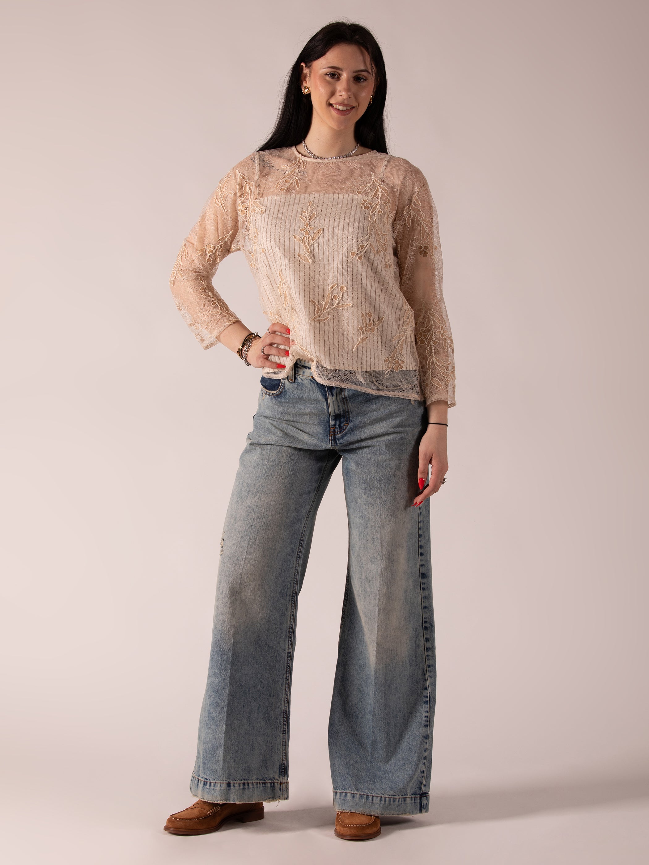 DIXIE BLUSA PIZZO