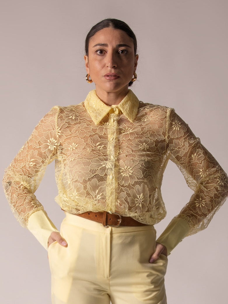 LUMINA CAMICIA PIZZO