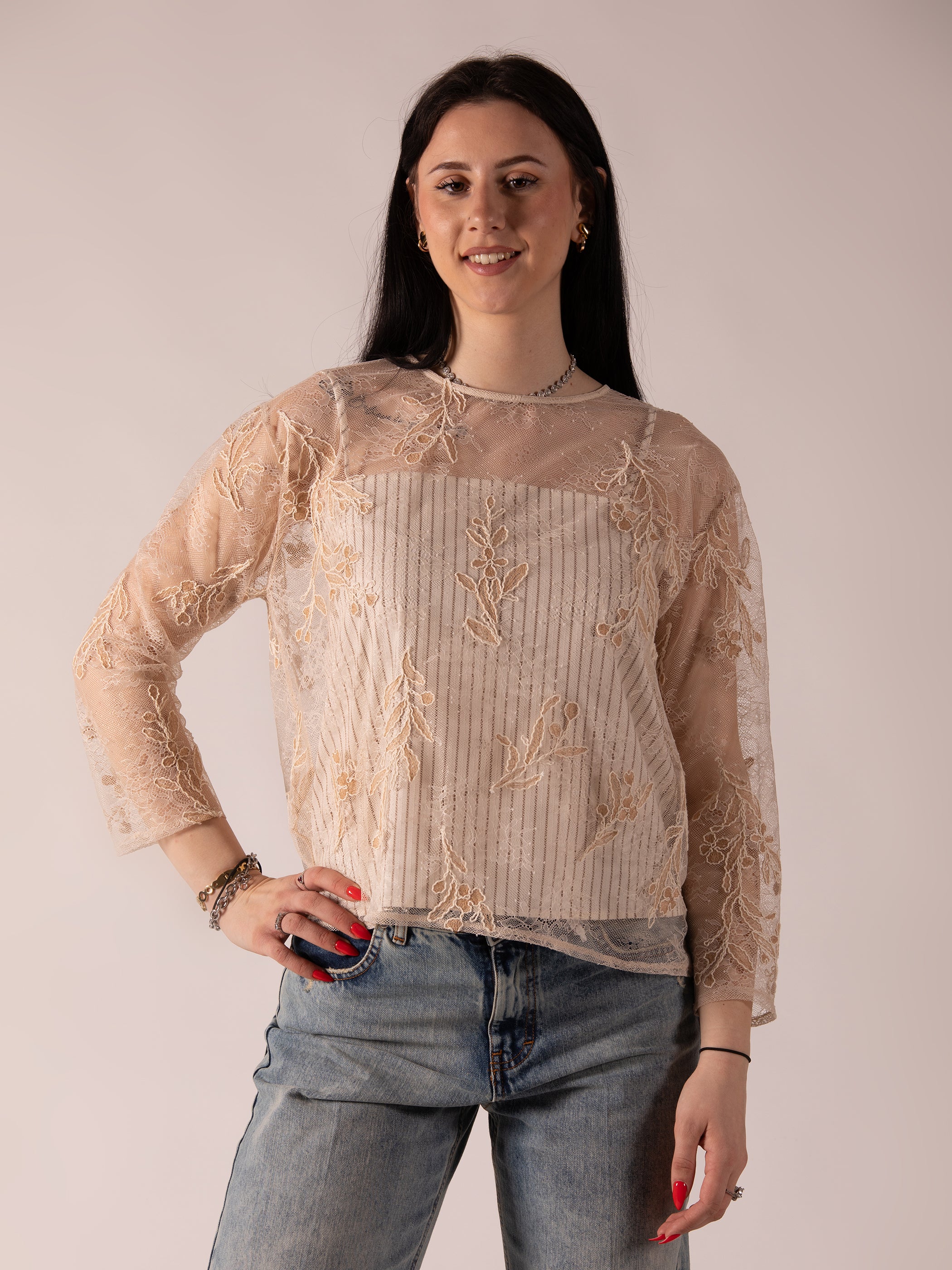 DIXIE BLUSA PIZZO